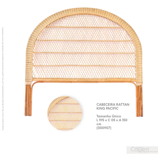 Cabeceira Rattan King Pacific