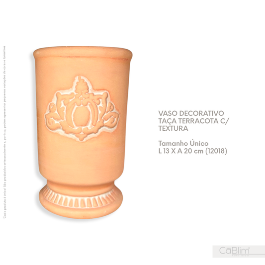 Vaso Decorativo Taça Terracota Com Textura