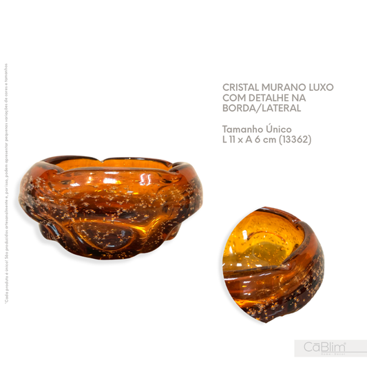 Cristal Murano Luxo com Detalhe na Borda/Lateral