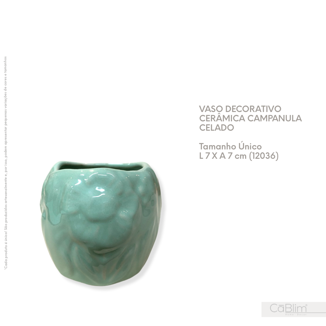 Vaso Decorativo Cerâmica Campanula Celado